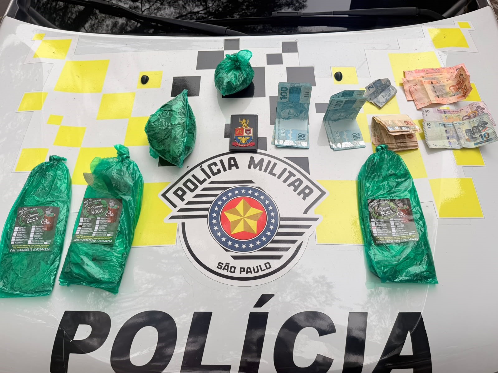 OPERAÇÃO FIM DA LINHA: PM PRENDE HOMEM COM CARGA DE FOLHAS DE COCA NA MARGINAL TIETÊ
